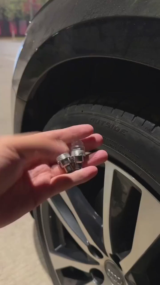 New Waterproof 2 Pcs tyre led wheel lights tire valve cap Universal